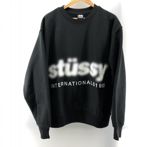 【中古】STUSSY BLUR CREW サイズM ブラック　ステューシー[240024451864]