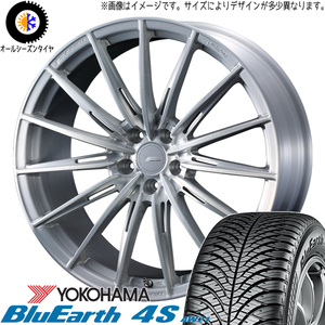 235/55R19 オールシーズンタイヤホイールセット NX450h Fスポ etc (YOKOHAMA BluEarth AW21 & FZERO FZ4 5穴 114.3)