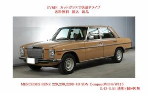 送税込 フロントガラス 　ベンツ W114/115 4D SDN 透明色