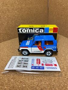 特注　トミカ　ミニカー　tomica minicar 当時物　日本製　黒箱　三菱　パジェロ　シチズン　トミカ複数出品中　同梱