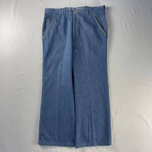 US Vintage 70s DAVID HUNTER ロケットタロン ヒッピー フレア ブーツカット ベルボトム ワイドデニムパンツ