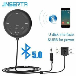 UF026:★人気★JINSERTA 車の BLUETOOTH FM トランスミッタ AUX 自動車ハンズフリーオーディオキット A2DP