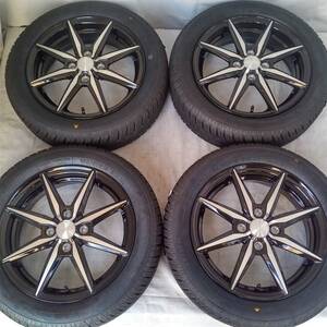 15インチ 4.5J＋45 4-100 BLONKS スタッドレス付4本セット 165/60R15 2023年製 ILINK ハスラー アウトレット特価(W2448-1)