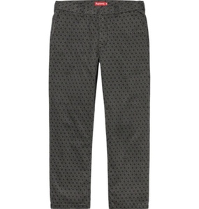 19AW supreme work pant black monogram w30