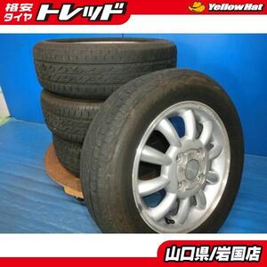 送料無料 中古 ブリヂストン ネクストリー 155/65R13 73S スズキ純正 ホイール 4本 ワゴンR アルト ラパン アルトワークス