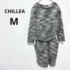 キリア CHILLEA ベルト付 ウール ワンピース【M】ファスナー ポケット