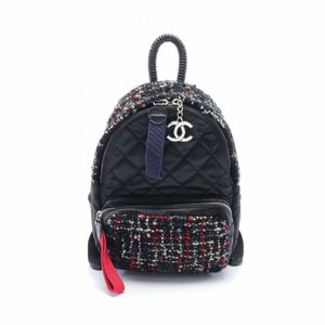 シャネル マトラッセ ブランドオフ CHANEL ナイロン リュックサック バックパック ツイード/ナイロン 中古 レディース