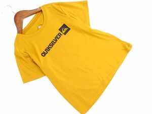 QUIKSILVER クイックシルバー プリント 半袖 Tシャツ size140cm/黄 ■◆ ☆ eec8 子供服