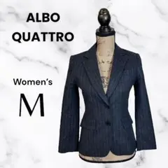 美品✨【ALBO QUATTRO】ウールテーラードジャケット　カシミヤ混　日本製