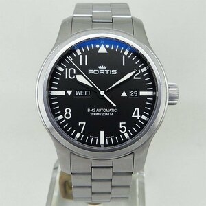 中古フォルティス【FORTIS】 655.10.158 B-42 フリーガー デイデイト ブラック OH済