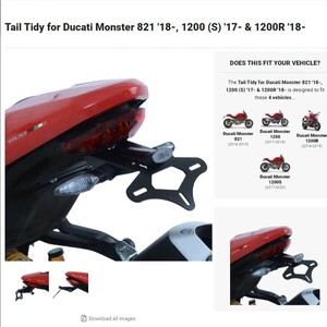 40%OFF★R&G TailTidy フェンダーレスキット DUCATI MONSTER821 MONSTER1200R 1200S ドゥカティ モンスター1200 モンスター821 LP0249BK