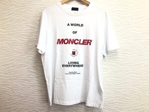 送料無料 極美品 MONCLER モンクレール 半袖Tシャツ ホワイト H10918C00024829H8 Sサイズ メンズ