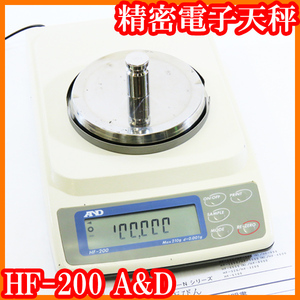 ●A&D/AND/精密電子天秤HF-200/秤量210g/最小表示0.001g/動作問題あり/個数モード/実験研究ラボグッズ●