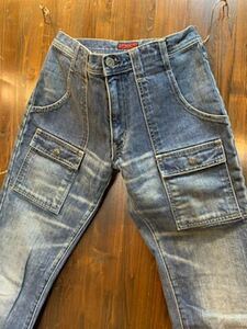 J925TC メンズ johnbull ブッシュパンツ　ジョンブル デニム ジーンズ インディゴ 加工 / 約W30 レターパック発送