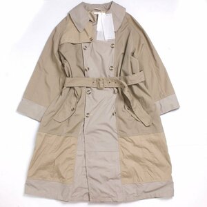 【タグ付き・新品・定価46,200円】SEEALL RECONSTRUCTED TRENCH COAT フリーサイズ BEIGE MIX SAU23 CT601 シーオール トレンチコート