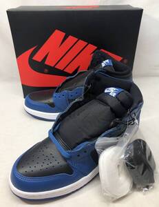 ■未使用 Nike GS Air Jordan 1 Retro High OG Dark Marina Blue AJ1 ナイキ エアジョーダン1 ダークマリーナブルー 575441-404 ●240922