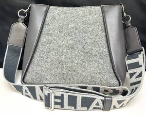 STELLA MCCARTNEY■ステラマッカートニー　ステラ　ロゴ　ショルダーバッグ　グレー■中古品