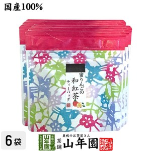 お茶 日本茶 紅茶 国産100% 蜜りんごの和紅茶 2g×5パック×6袋セット 送料無料