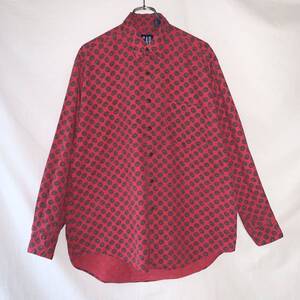 90s OLD GAP オールド ギャップ ペイズリー柄 コットン 長袖シャツ M レア 希少 ヴィンテージ OLD