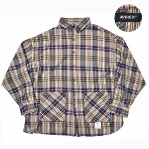 AVIREX アヴィレックス FRONT POCKET CHECK SHIRT ネルシャツ ジャケット Lサイズ メンズ 23S-SHL041 M950122