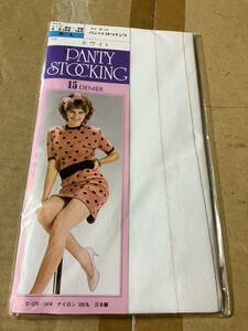 レトロ 年代物 昭和 パンスト タイツ ストッキング パンティストッキング ホワイト 15デニール 白 日本製 panty stocking ソフトタッチ