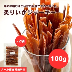 【送料無料】【メール便】【100g×2袋】噛めば噛むほどいかの旨味が♪炙りいかジャーキー 100g×2袋