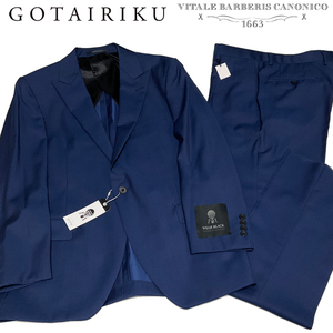 GO459AB5 新品 定価9.8万 オンワード樫山 五大陸 gotairiku カノニコ WEAR BLACK ソリッドスーツ 春夏秋 背抜き