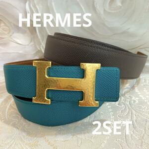 ☆美品☆HERMES コンスタンス マルトレ リバーシブルベルト 2本セット