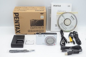 【適格請求書発行】美品 PENTAXペンタックス Optio RZ18 コンパクトデジタルカメラ パールホワイト 元箱付【アルプスカメラ】241226c