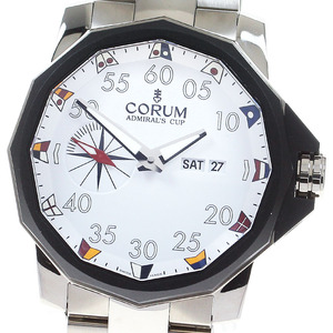 コルム CORUM A947/03553 アドミラルズカップ コンペティション 48 デイデイト スモールセコンド 自動巻き メンズ 極美品 保証書付_827820