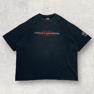 【希少】 90s Harley-Davidson anvil COTTON DULUXE ヴィンテージ モーターサイクル バイク 鹿の子Tシャツ トップス ビンテージ USA製 XL