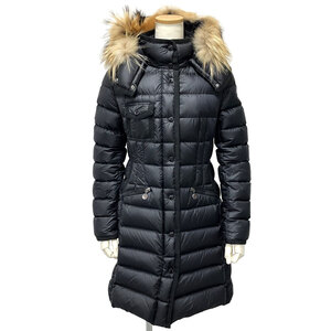 モンクレール MONCLER HERMINE FUR エルミンヌ ファー ダウンジャケット ナイロン ブラック SS（XS） レディース