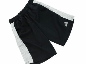 ネコポスOK adidas アディダス ロゴ ハーフ パンツ size67/白ｘ黒 ■◆ ☆ egc6 レディース