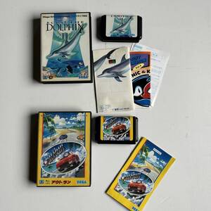 メガドライブ専用 ゲームソフト 『 ECCO THE DOLPHIN II 』『 Out Run アウトラン 』SEGA セガ GAME 取扱説明書付き 動作未確認 現状品