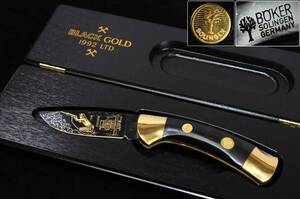 BOKER SOLINGEN ボーカー ゾーリンゲン　ナイフ　BLACK GOLD 1992 LTD 全長：20㎝　箱付き　03101003-3