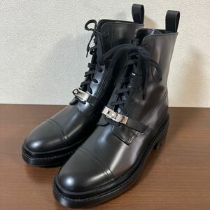 【未使用品】HERMES エルメス ファンク ショートブーツ ケリー金具 size 37 1/2 ブラック アンクルブーツ