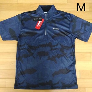 M ケースイスK-SWISS 新品 ハーフジップ 半袖ポロシャツ Tシャツ 紺 吸汗 速乾 消臭 メンズ 紳士 アウトドア スポーツ ゴルフウェア golf