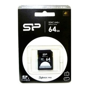 SDXC64GBメモリーカード (シリコンパワー) SPJ064GSDSU3 【1円スタート出品・新品・送料無料】