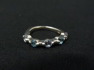 ■美品■ STAR JEWELRY スタージュエリー SV925 ストーン リング 指輪 アクセサリー 約3号 レディース シルバー系 DE9412