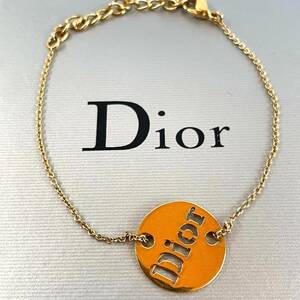 【極美品】 クリスチャン ディオール Christian Dior ブレスレット ロゴプレート CDロゴ 刻印 ゴールド パーティー アクセサリー