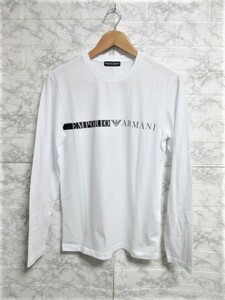 ☆EMPORIO ARMANI エンポリオアルマーニ プリント ロゴ 長袖Tシャツ カットソー ロンT/メンズ/S☆新品☆新作モデル