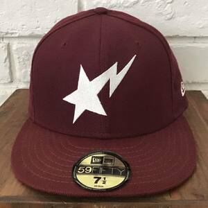 NEW ERA × BAPE STA LOGO cap dark red a bathing ape star hat エイプ ベイプ アベイシングエイプ ニューエラ キャップ スター 9ga