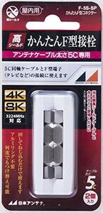 日本アンテナ かんたんコネクター F型接栓 5C用 2個入 F-5S-SP