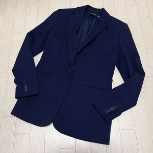 和499★ LAUREN RALPH LAUREN ローレンラルフローレン テーラードジャケット 1ボタン 0 ネイビー レディース