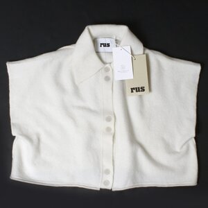 【タグ付き・新品・定価35,200円】rus POLO KNIT VEST sizeS WHITE 1679-343-3275 ルース ポロ ニットベスト