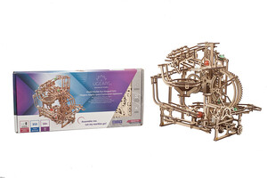 ○未開封○Ugears Marble Run Stepped Hoist ユーギアーズ マーブルランステップホイスト 木製組み立て模型 3D立体 パズル 木のおもちゃ