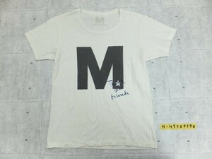 カジュアル！M THANK YOU FRIENDS ビッグプリント 半袖Tシャツ