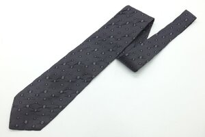 ■【YS-1】 リキエルオム RYKIEL HOMME ネクタイ ■ 状態良好 ■ 大剣幅 9.5cm シルク100 ■ 茄子紺色系 総柄 ■【同梱可能商品】■A