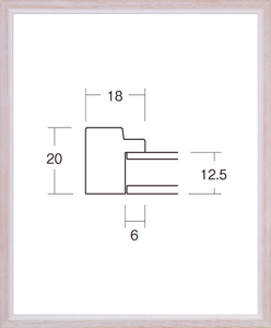 デッサン用額縁 木製フレーム UVカットアクリル 7917 太子サイズ レッド