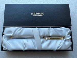 ～「ゆうパケットorネコポス」送料無料～MIKIMOTO ミキモト　シルバーメッシュ　ボールペン（美品）